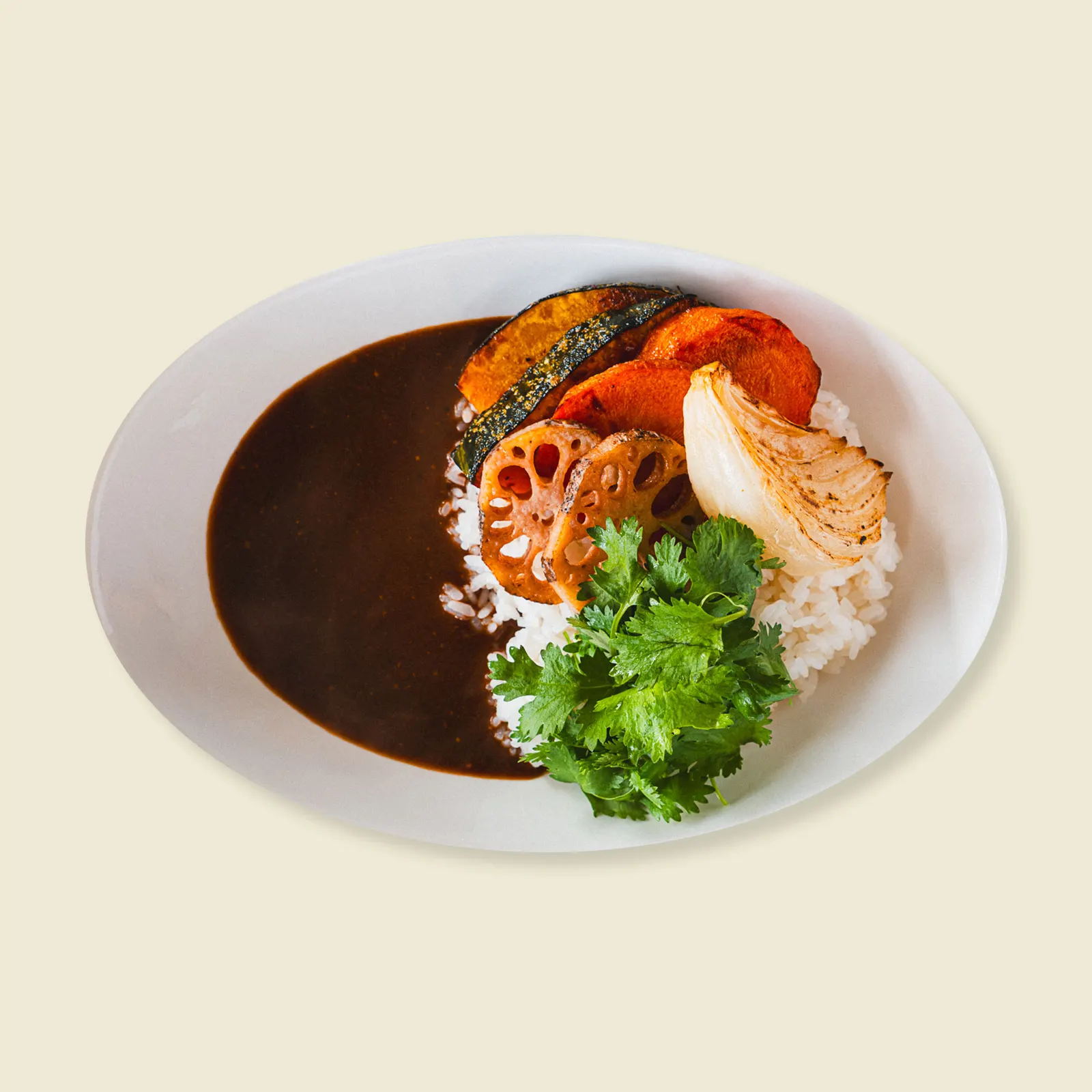 パクチー香るロースト野菜カレー
